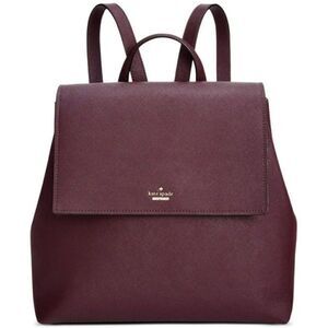 Kate Spade Maroon Flap Backpack